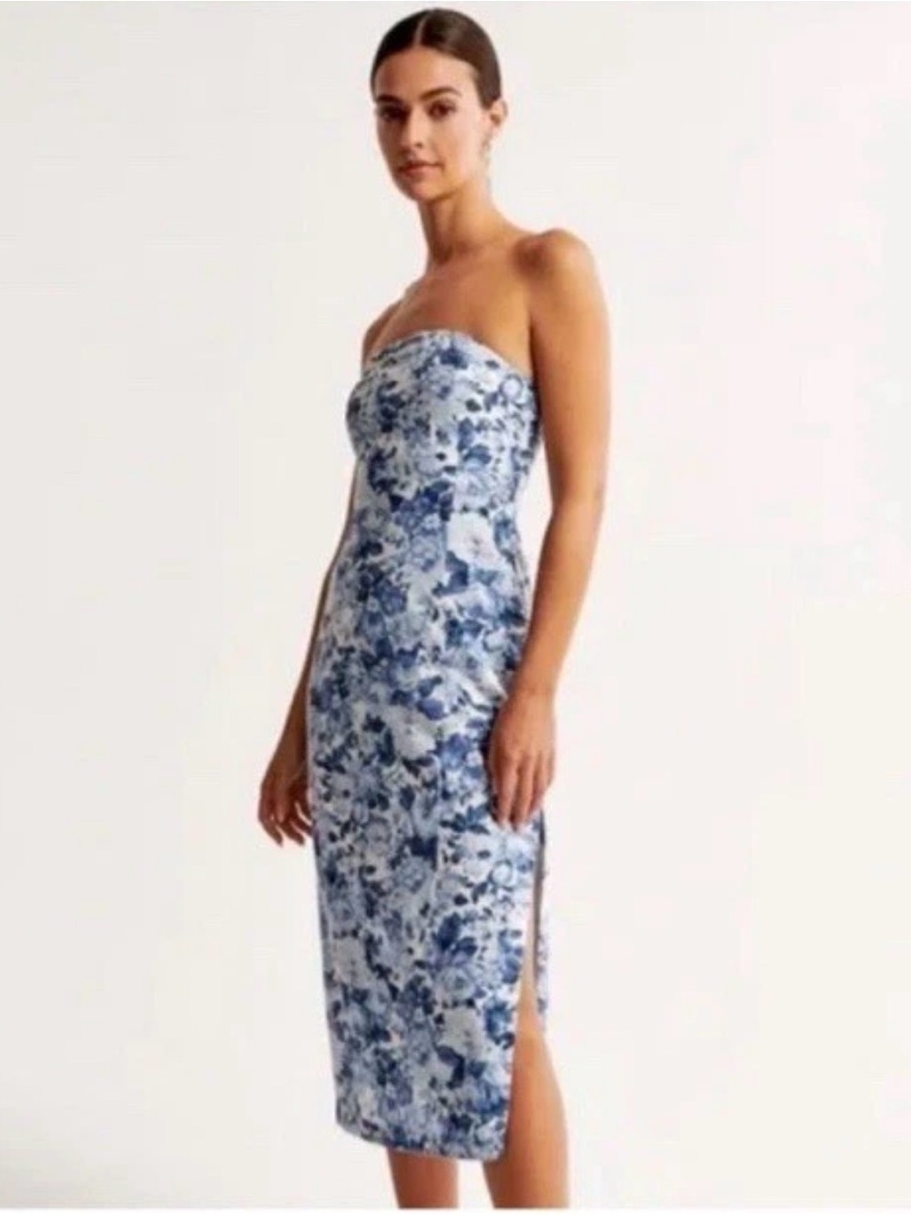 Abercrombie & Fitch Floral Linen Midi Dress size Medium